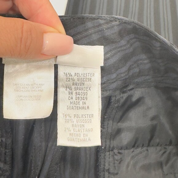 VINTAGE Nine West Cyndi Womens Black/Navy Striped Wide Legs Dress Pants SZ 6 - Picture 4 of 16